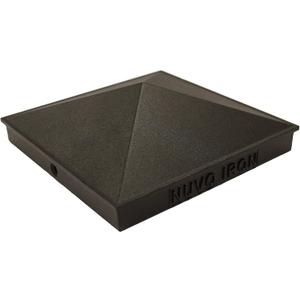 Nuvo Iron Pyramid Post Cap, 6" x 6",Black