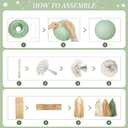 Sage Green Baby Shower Decorations,Welcome Baby Banner,Oh Baby Cake Topper,Paper Lanterns,Balloon,Pom Poms Flowers Tassels,Circle Dots Star Garland Gender Neutral Birthday Party Decor