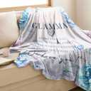 Glamma Gifts, Glamma Birthday Gifts, Glamma Blanket 60" x 50", Grandma Gifts for Glamma, Mother's Day Glamma Gifts, Glamma Gifts from Grandkids, Gifts for Glamma Christmas