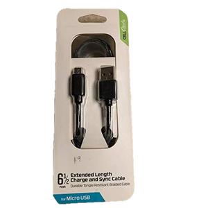 6 1/2 Extended Length Charge and sync Durable Tangle Resistant Braided Cable