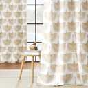 KGORGE Printed Blackout Curtains - Floral and Animal Pattern Window Drapes for Bedroom Bathroom Energy Efficiency Noise Reduce Grommet Curtains, 52 inch Width x 63 inch Length, Taupe, 2 Drapes