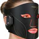 Red Light Therapy for Face 4 Mode Cordless LED Face Mask with 850NM Infrared, Red, Blue & Amber Light, 10-Min Timing Function, 272 LED Beads, Eyes Protection, Rechargeable for At-Home & Travel