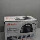 Sundu Pro Steam Station Iron for Clothes,1600W Professional Steam Iron with 44 oz Tank, 400 microsteam holes, Built-In Pump, Ceramic baseplate,Iron Lock For Easy Carry,Black