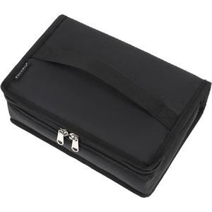 FlowFly Small Insulated Lunch box Portable Soft Bag Mini Cooler Thermal Meal Tote Kit with Handle for Work & School, Black
