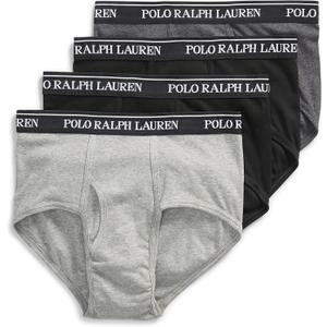 POLO RALPH LAUREN Men's Classic Fit Cotton Briefs, Multipacks (Gray, L)