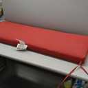 Arden Outdoor Bench Cushion, 46 x 17, Rain-Proof, Fade Resistant Ruby Red Leala