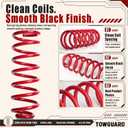 Rear Coil Springs for 2009-2018 Ram 1500, 75% Increased Load Support, Constant Rate Heavy Duty Rear Suspension Springs, Helps Reduce Rear Sag for Towing, Hauling & Bed Load, Pair，RED