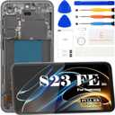TFT for Samsung Galaxy S23 FE 5G LCD Display Replacement for Samsung Galaxy S23 FE 5G Screen Replacement S711U S711B S711W S7110 Touch Screen Digitizer Assembly Repair Kits (Black with Frame)