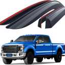 Goodyear Shatterproof Window Deflectors for Ford F250 to F550 Super Duty 2017-2026 Crew Cab, Tape-on Rain Guards, Window Visors, Vent Deflector Visor, Car Accessories, 4 pcs. - GY008801