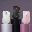 SOLAKAKA SM66 White Silent Wireless Mouse, Dual Mode(BT/2.4G) Computer Mouse for Laptop/PC/Mac