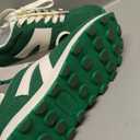 LUCKY STEP Women's Platform Fashion Sneakers Retro Classic Trainers Casual Lace-up Stylish Tennis Running Walking Shoes (8, Green)