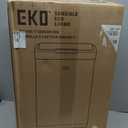 EKO Mirage-T 50 Liter / 13.2 Gallon Touchless Rectangular Motion Sensor Trash Can, Brushed Stainless Steel Finish