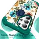 Hocase for Samsung Galaxy S26 Ultra Case, Teal Flowers