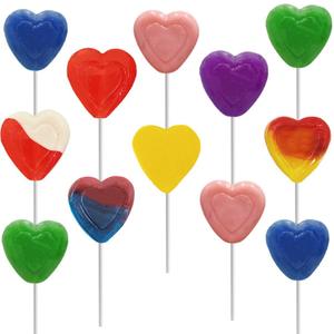 Fruidles 120-Count Variety Mix Double Heart Lollipops, Double Heart Shaped Flavored, Individually Wrapped 18 Gram Lollipop (EXP 06/08/27)