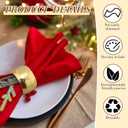 Zhehao 50 Pcs Gold Napkin Rings Metal Napkin Holder Rings Delicate Buckle for Wedding Receptions Birthday Dinner Table Wedding Banquet Anniversary Decoration Family Gathering Banquet(Vintage)