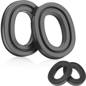 Upgraded Gel Ear Pads for 3M WorkTunes Hearing Protector (90541 90542), High Density Noise Reduction Replacement Gel Cups with Adapter Plates for Peltor Sport Tactical 300/500 Headset, 1 Set-Black