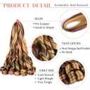 Curly Braiding Hair 8 packs Spanish Curly Crochet Hair P27/33 Bouncy Braiding Hair Extensions 24 Inch Pre Stretched French Curl Braids Hair (24 Inch Pack of 8,P27/33)