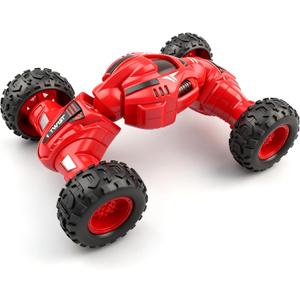 Friction Powered Toy Car for Kids, Press and Go Off-Road Push Car, Durable Shock-Resistant Vehicle, No Batteries Required, Toy Car for Boys & Girls Ages 3 (Red)