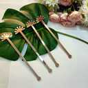 Pack of 20 Sun Drink Stirrers,Acrylic Sunshine Cocktail Stir Sticks for Party&Festival Decorations,Baby Theme Stirrers (Rose Gold Mirror)