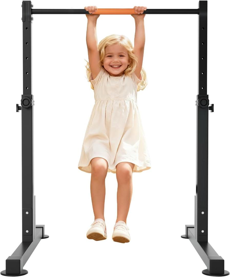 Safly Fun Gymnastics Bar for Kids 3-7 Years Old| Sturdy Steel Home Gym, Adjustable Height with Anti-Slip Base, Easy Assembly