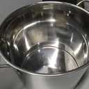 Quart Stainless Steel Stock Pot with Lid - Large Cooking Pot for Soups, Stews, Pasta, Seafood Boiling and Family Meals - Riveted Handles for Easy Transport