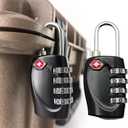 2 Pack TSA Approved Gun Case Locks for Pistol Cases, 4 Digits Travel Locks Combo Padlocks for Small Hard Cases, Carrying Cases, Combination TSA Locks for Gym Lockers, Luggage, Cabinets, Backpacks