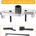 BATODA Dowel Jig Kit for Floating Shelf Bracket - 1/2 inch Drill Bit Included - Doweling Jig for Floating Shelf Hardware make Hidden Shelf Brackets for Invisible Shelves (Aluminum) (Silver)