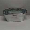 2 Pack Galvanized Ice Bucket 4 Gallon Galvanized Tub Ice Bucket for Parties Metal Beverage Buckets with Handles Wine Beer Champagne Vintage Buckets for Cocktails Mimosa Bar Supplies with Scoops (Silver)