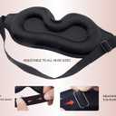 3D Contoured Sleep Mask for Women Complete Blackout Eye Cover for Men Adjustable Strap Ice Silk Lycra Ergo Eye Mask for Sleeping Travel Nap Meditation Zero Pressure Breathable Comfortable (Pink)