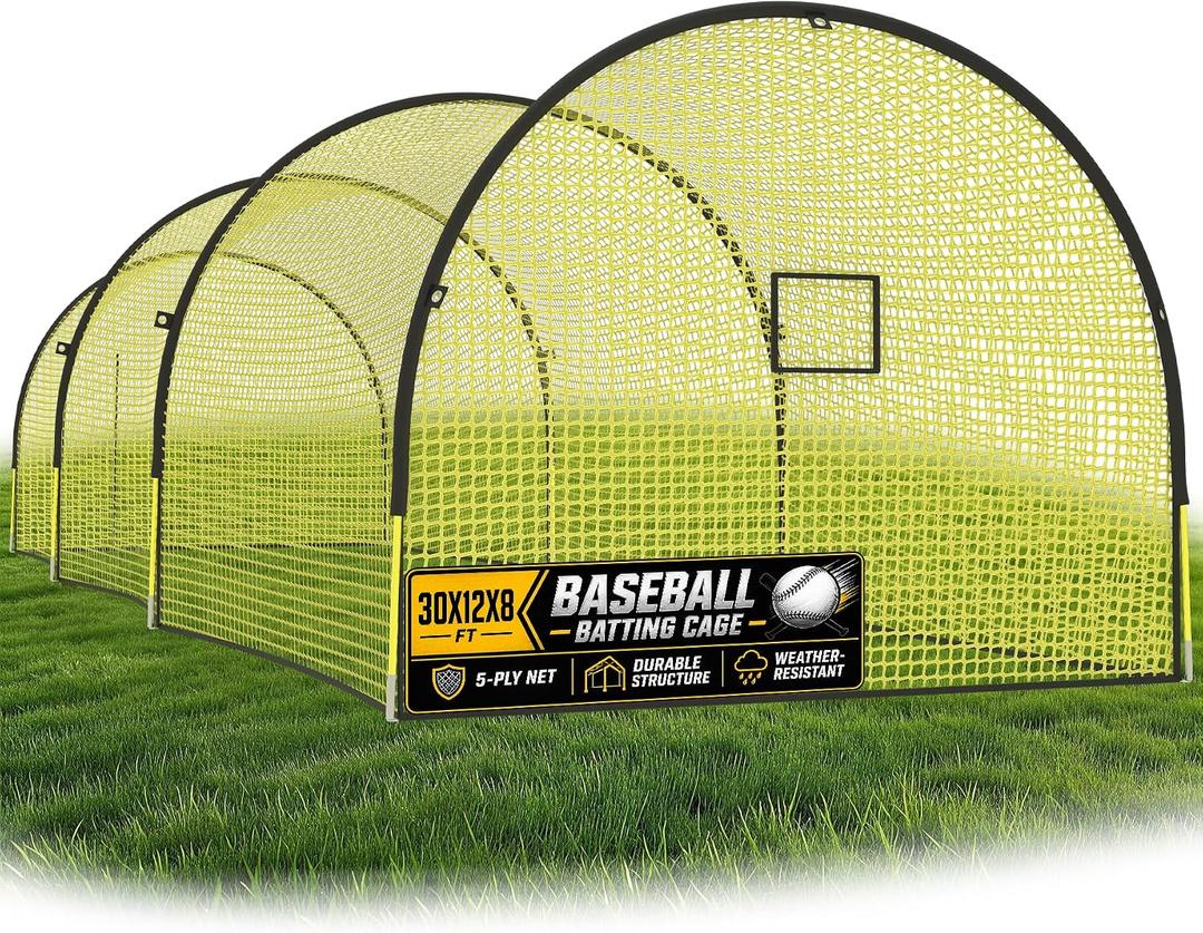 Eastrexon Baseball Batting Cage, 30 x 12 x 8 FT Batting Cages for Backyard