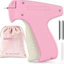 Stitch Gun for Clothes, Portable Quick Stitch Sewing Gun for Pants Skirts Dresses Shirt, Mini Tagging gun for clothing, Handheld Hemming Guns Fixer Kit with 2000 Micro Fasteners 2 Needles (Pink)