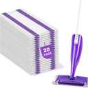 20 Count Disposable Mop Pads Refills for Swiffer Wet Jet Spray Mops, Wet Jet Mopping Pads for All Purpose Multi Surface Hardwood Floor Cleaning, 4 Layers Thickened and Super Absorbent.