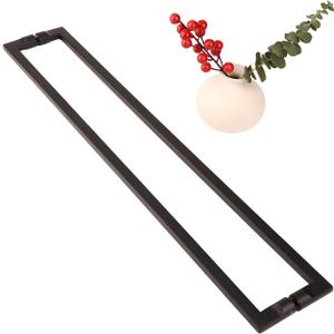 24 Inch Sliding Glass Door Handle - Black Matte Finish Barn & Shower Door Handle Minimalist Long PullHandle | Easy Install Modern Design for Interior/Exterior Doors (Matte Black)