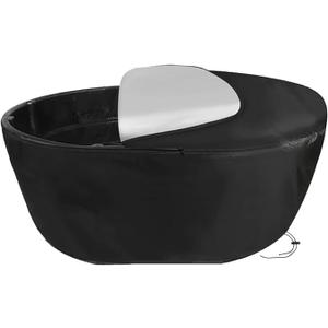 Waterproof Stock Tank Cover for 100 Gallon Stock Tank Oval,53" Outdoor Stock Tank Cover,420D Tear-Resistant, UV Resistant, All Weather Protection, Black(53"L x 21"W x 35"H)