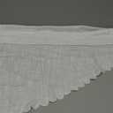 Valea Home Waffle Weave Textured Bathroom Window Curtains Water Repellent Short Curtains Window Covering Half Window Curtains Kitchen Tiers 36 inch Length, White, Set of 2