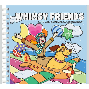 Whimsy Friends Adult Coloring Book for Relaxation - Gentle Symbiosis of Human and Animal Soothing Coloring Books for Adults Relaxation - Perfect Stress-Relieving Gift for Women Pack of 2