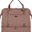 Jessica Simpson Countryside Weekender Duffel 100% Polyester Drop Bottom Bag, Mocha Mousse, Tote