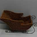 Christmas Sleigh Basket, Gift Basket, Christmas Decorations, Holiday Decor, Sled Ornament, Resin Wicker, Toffee