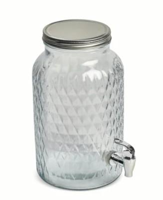 Dash of That Clear Glass Textured Beverage Dispenser