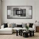 Large Abstract Canvas Wall Art for Living Room - Modern Neutral Beige & Gray Framed Artwork, Minimalist Textured Wall Paintings for Bedroom Decor, Sophisticated Gallery Pictures 29×58IN