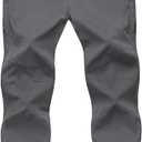 TBMPOY Men's Lightweight Hiking Pants with Belt 5 Zip Pockets Waterproof Quick-Dry Travel Fishing Work Outdoor Pants, Medium 