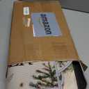 7 Pcs Christmas Bathroom Decor Holly Pine Cone Shower Curtain Set Rustic Farmhouse Xmas Waterproof Shower Curtain with Non Slip Rug Towel Toilet Lid Cover Bath Mat and 12 Hook for Home (Beige)