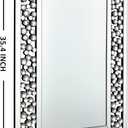 KOHROS Diamond Mirror for Wall 36"x 24" Rectangle Decorative Wall Mirrors for Living Room Bathroom Bedroom Entryway Dining Room