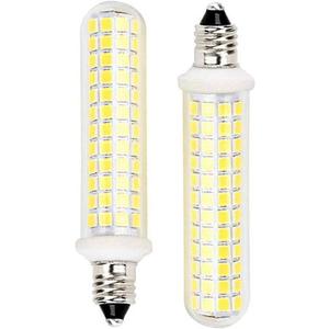 New Upgrade -E11 led Bulb,125 LEDs 100W 120W Halogen Bulbs Equivalent, 10w 1100lm, E11 Mini Candelabra Base White 6000k,AC 110V/130V,JD T3 T4 Bulb (2 Packs)