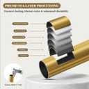 Oneach Heavy Duty Curtain Rods for Windows 66 to 120 Inch, 1 Inch Brass Gold Curtain Rod, Adjustable Length Rod with Metal Finials, Modern Decorative for Bedroom Kitchen Living Room (16 to 120 Inch)