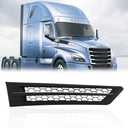 Left Black Cascadia Hood Side Grille Air Intake Vent Replacement with With Bug Screen for Freightliner Cascadia 2018+