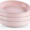 famiware Milkyway Pasta Bowls Set of 4, 8.5" Large Salad Bowls, Double Reactive Glaze, Sturdy & Stackable, Ideal for Housewarming, Festivals, Light Pink