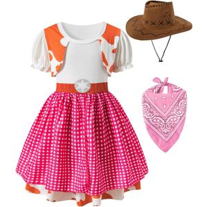 Toddler Girls Cowgirl Outfit Halloween Costume Party Dress Up