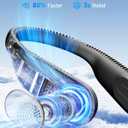 SWEETFULL Portable Neck Fan 360 Cooling Bladeless Personal Fan | No Hair Twisting - 4000mAh USB Rechargeable Wearable Fan for Travel, Birthday Gifts for Men, Women, Mom, and Dad