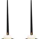 Wall Sconce Candle Holder Metal Hanging Wall Decorations for Home,Living Room, Bathroom, Dining Room, Set of 2Black
